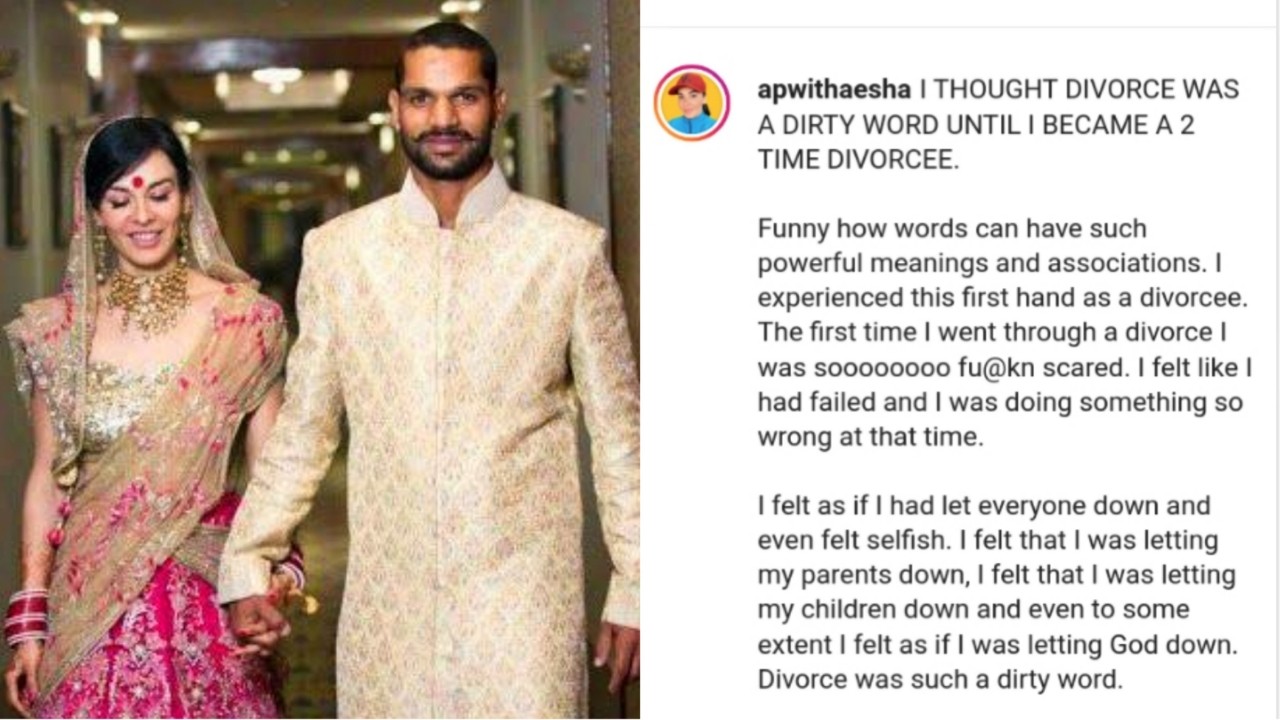 Shikhar dhawan divorce